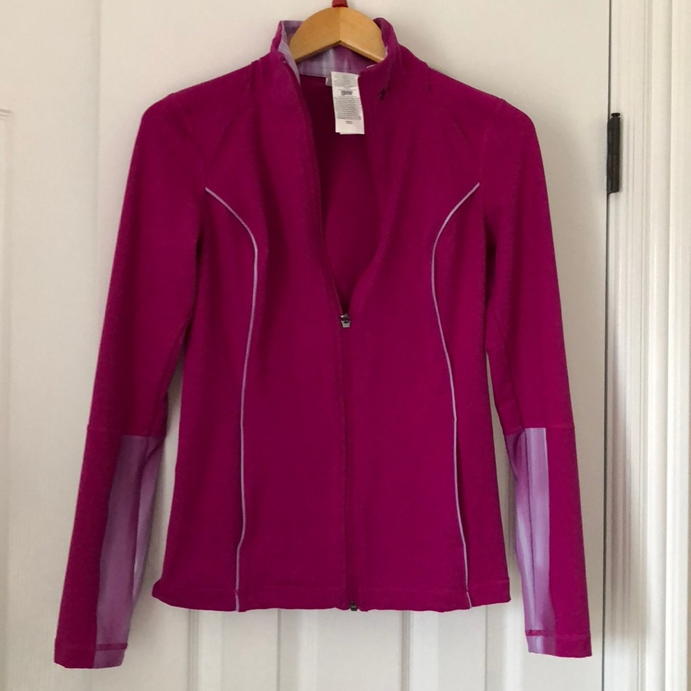 Under Armour zip up jacket Small Plum Majenta